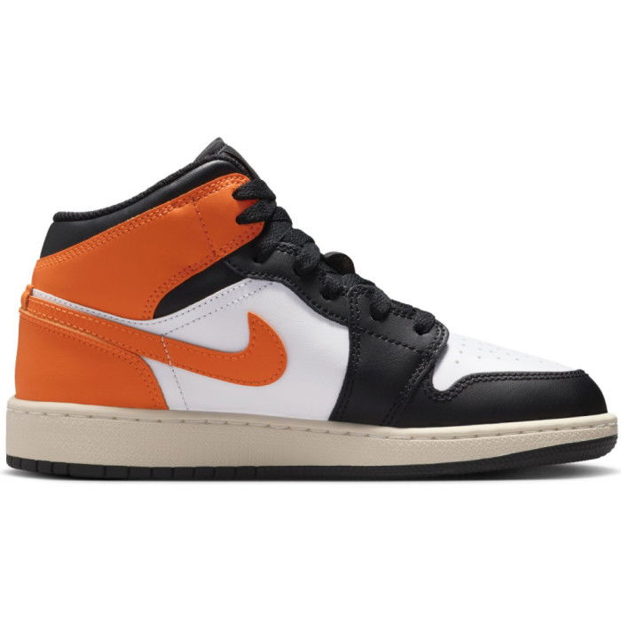 Air Jordan 1 Mid Black Toe Starfish Enfants GS