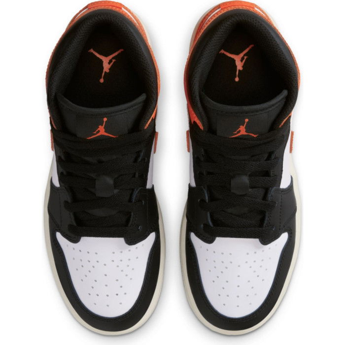 Air Jordan 1 Mid Black Toe Starfish Enfants GS