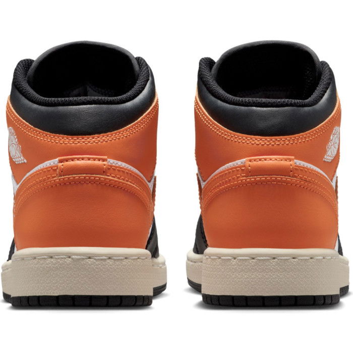 Air Jordan 1 Mid Black Toe Starfish Enfants GS