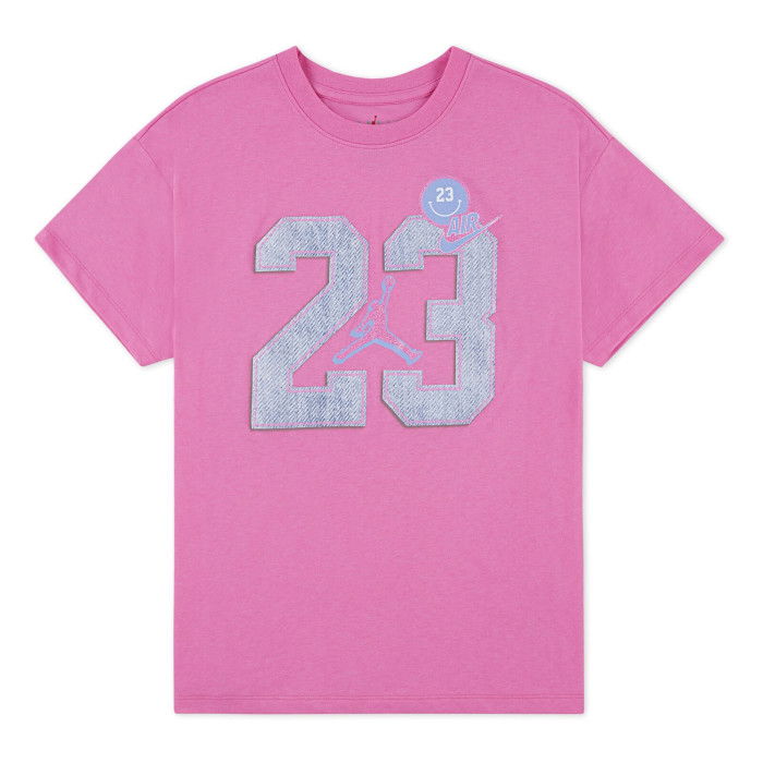T-shirt Jordan Blue Jeans & Bling SS Tee Enfants Pink Glow