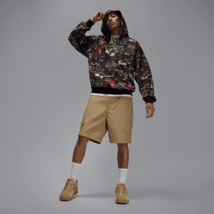 Jordan Brooklyn NBA TV φούτερ με κουκούλα μαύρο/ναυτικό