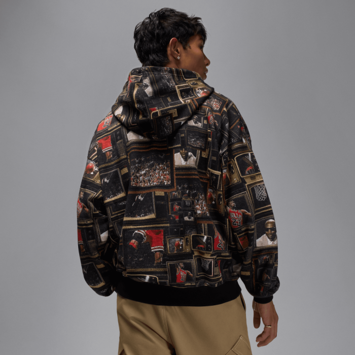 Jordan Brooklyn NBA TV φούτερ με κουκούλα μαύρο/ναυτικό