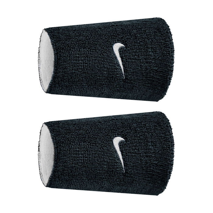 Poignets éponge Nike Swoosh Classic Reversible Doublewide Wristbands 2pk Black/white