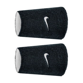 Poignets éponge Nike Swoosh Classic Reversible Doublewide Wristbands 2pk Black/white
