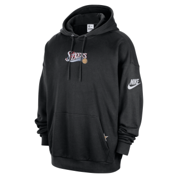 Sweat à capuche Nike NBA Philadelphia Sixers Club PO PRM Hardwood Classic Edition black