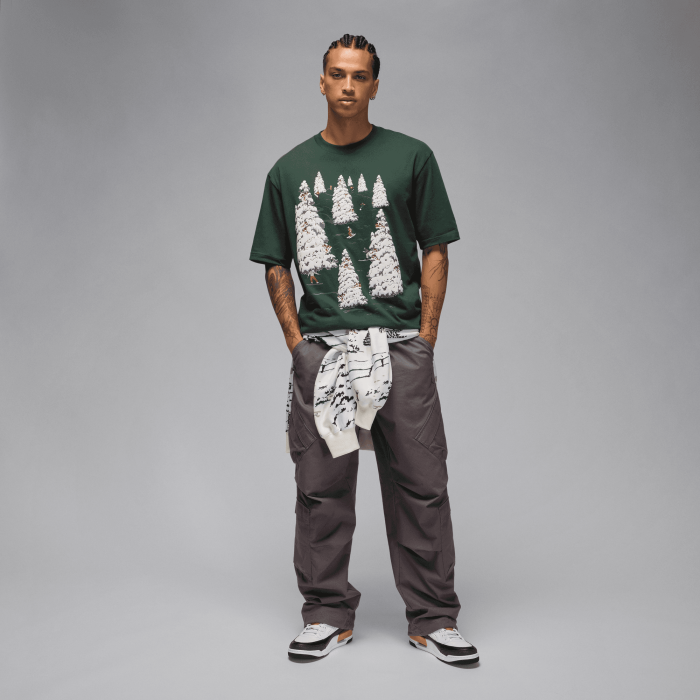 T-shirt Jordan Brk Holiday GFX Crew midnight green