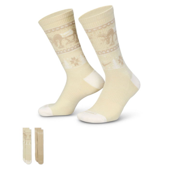 Pack de 2 paires de chaussettes Nike Everyday Plus Cushioned Winter Wonderland Crew multicolor
