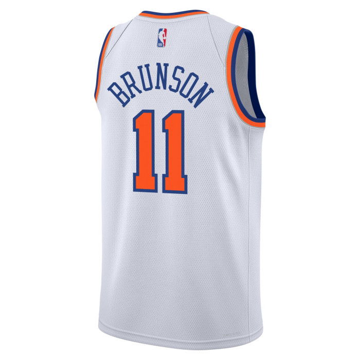 Nike Children's NBA Jalen Brunson New York Knicks Boys Association Swingman Jersey White Jersey