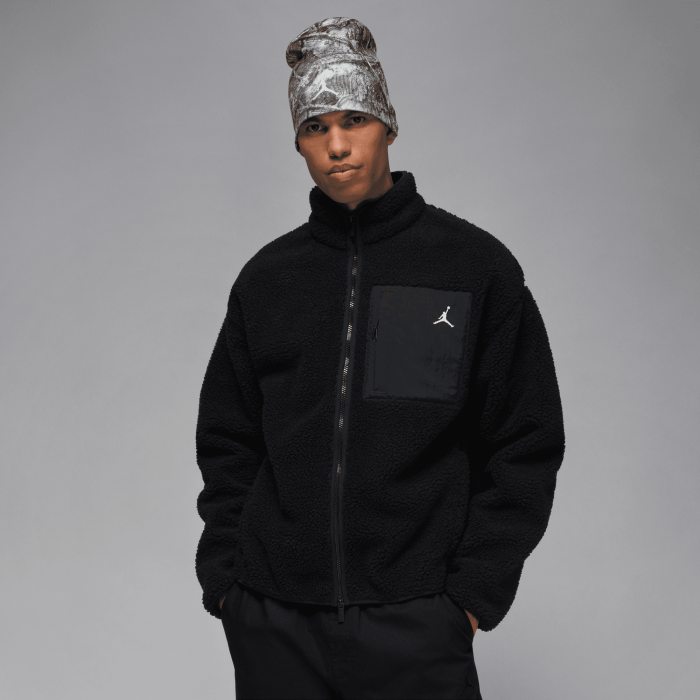 Veste Jordan Flight Mountainside Sherpa black