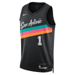 Color Noir du produit Maillot NBA Victor Wembanyama San Antonio Spurs Nike...