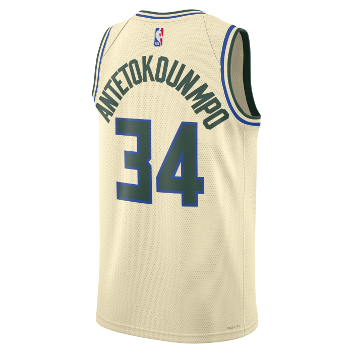 Maillot Nike NBA Giannis Antetokounmpo Milwaukee Bucks City Edition 25 Swingman