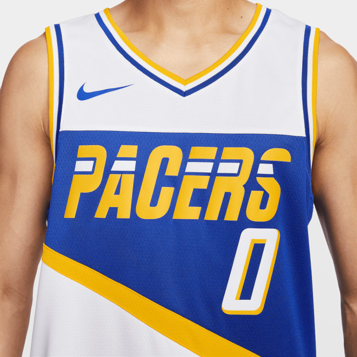 Maillot Nike NBA Tyrese Haliburton Indiana Pacers City Edition 25 Swingman