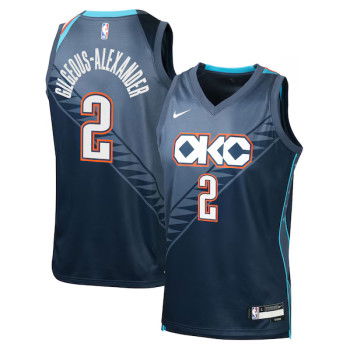 Nike NBA Shai Gilgeous-Alexander Oklahoma City Thunder Kids Jersey Thunder Blue City Edition