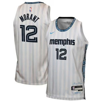 Nike NBA Ja Morant Memphis Grizzlies Kids Jersey White City Edition