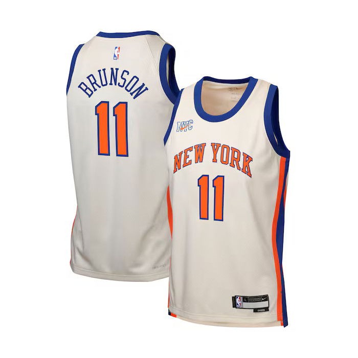 Maillot Nike NBA Jalen Brunson New York Knicks Enfants Natural City Edition