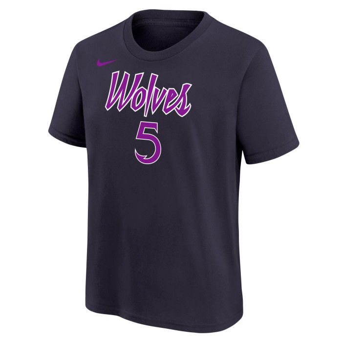 T-shirt Nike NBA Anthony Edwards Minnesota Timberwolves Kids Purple Dynasty City Edition