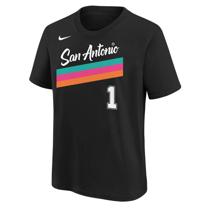 Nike NBA Victor Wembanyama San Antonio Spurs Kinder T-Shirt Black City Edition