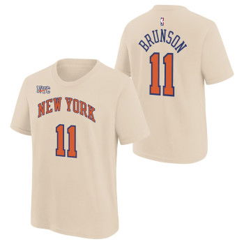 T-shirt Nike NBA Jalen Brunson New York Knicks Enfants Natural City Edition
