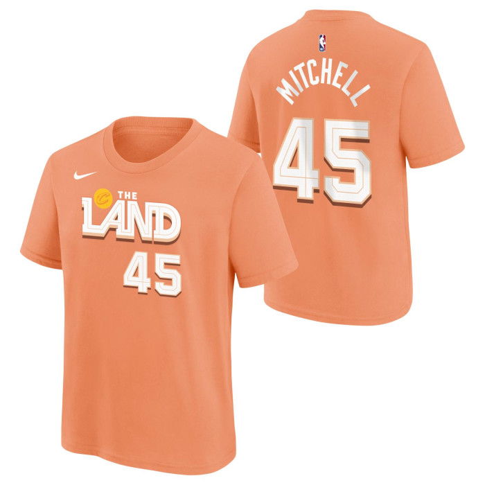 Nike NBA Donovan Mitchell Cleveland Cavaliers Kinder Orange Frost City Edition T-Shirt