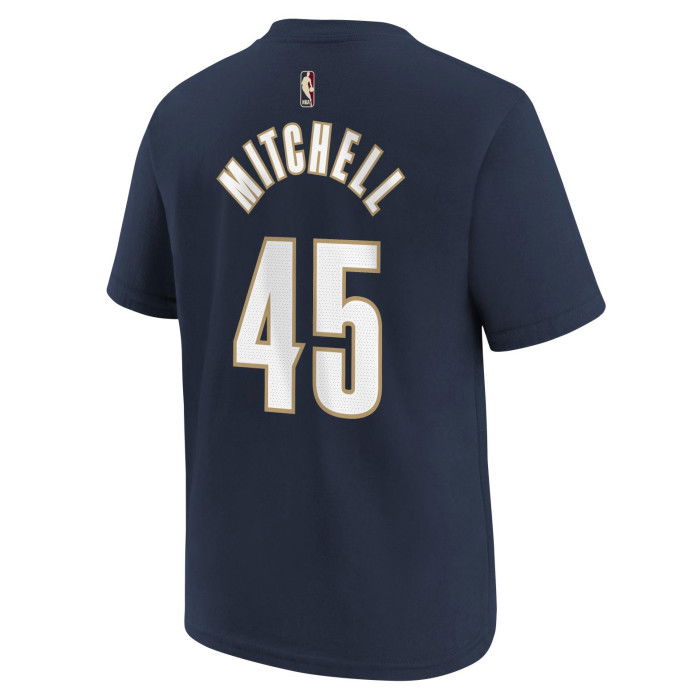 T-shirt Nike NBA Donovan Mitchell Cleveland Cavaliers Hardwood Classics Enfants College Navy
