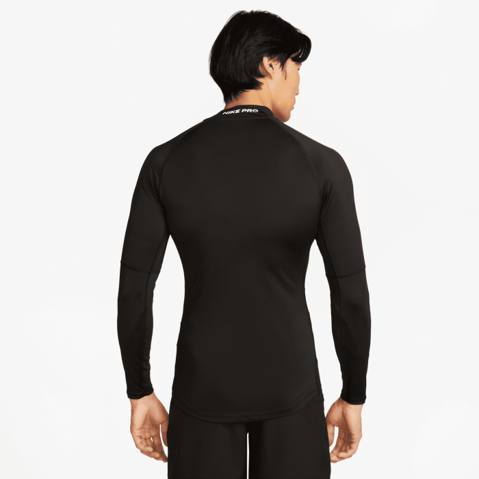 Tee-shirt compression à manches longues Nike Pro Mock-Neck black
