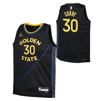 Maillot Nike Enfants NBA Stephen Curry Golden State Warriors Boys Statement Swingman Jersey Black