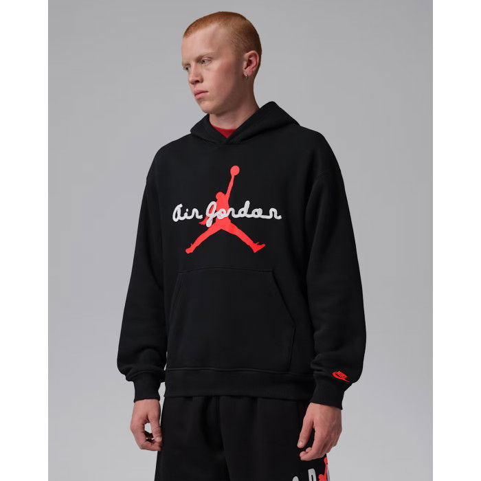 Sweat à capuche Jordan Brooklyn Fleece AJ6 black Infrared