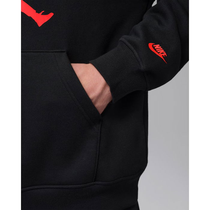Sweat à capuche Jordan Brooklyn Fleece AJ6 black Infrared