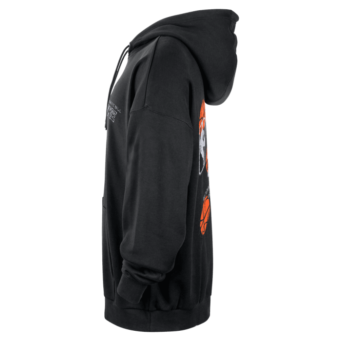 Sweat à capuche oversize Nike NBA Team 31 Club Premium black brilliant orange