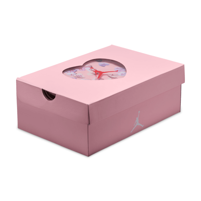 Air Jordan 4 Retro enfant white/med soft pink-half blue GS