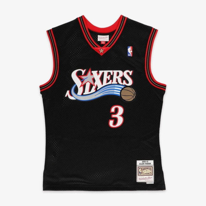 Maillot NBA Allen Iverson Philadelphia 76ers 2000-01 Swingman Mitchell&Ness black