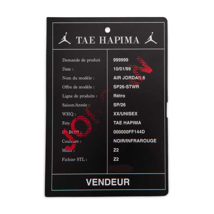 Air Jordan 6 Retro Infrared Salesman Enfants GS