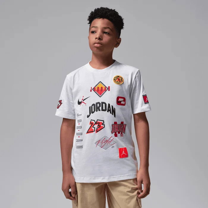 T-shirt Jordan JDB Dynasty Patch Enfants White