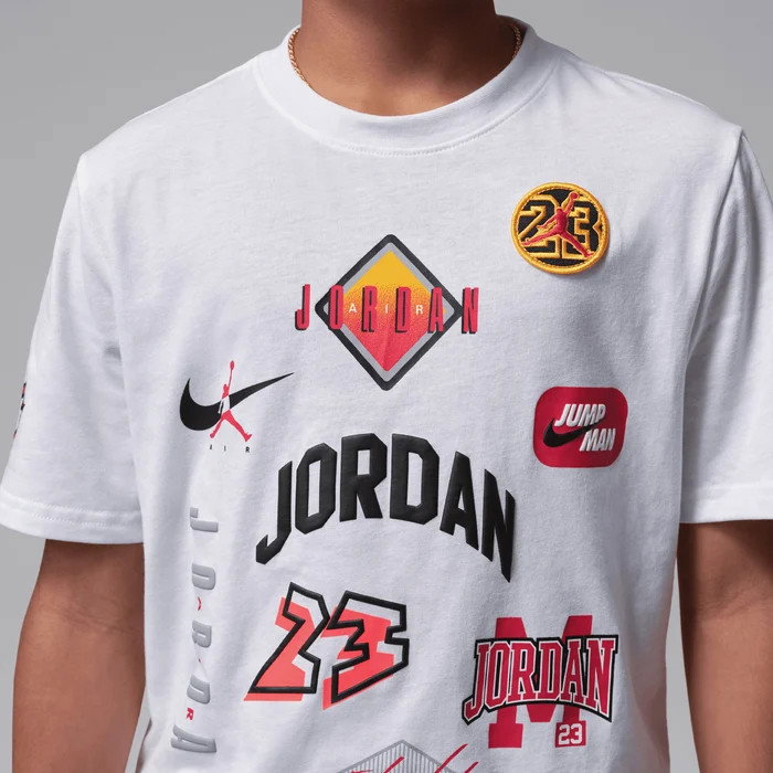 T-shirt Jordan JDB Dynasty Patch Enfants White