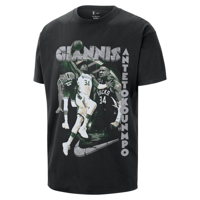 T-shirt NBA Giannis Antetokounmpo Milwaukee Bucks Nike Photo Tee black