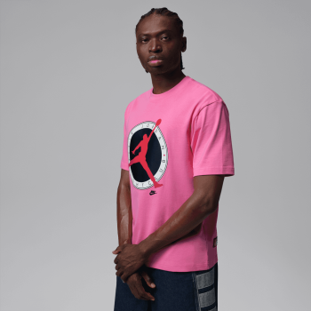T-shirt Jordan Flight Club Logo pinksicle/university red