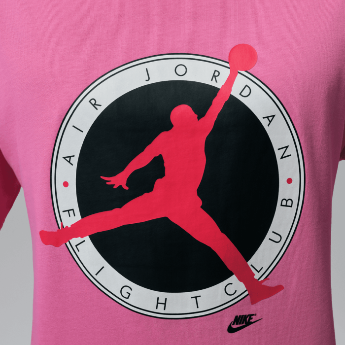 T-shirt Jordan Flight Club Logo pinksicle/university red