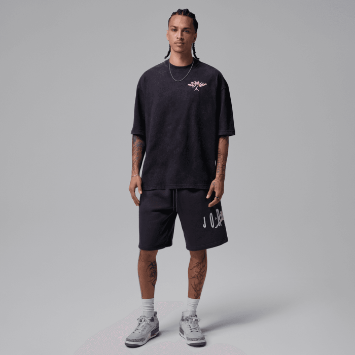 T-shirt Jordan Flight black pink