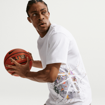 T-shirt Nike GFX Basketball Flowers white
