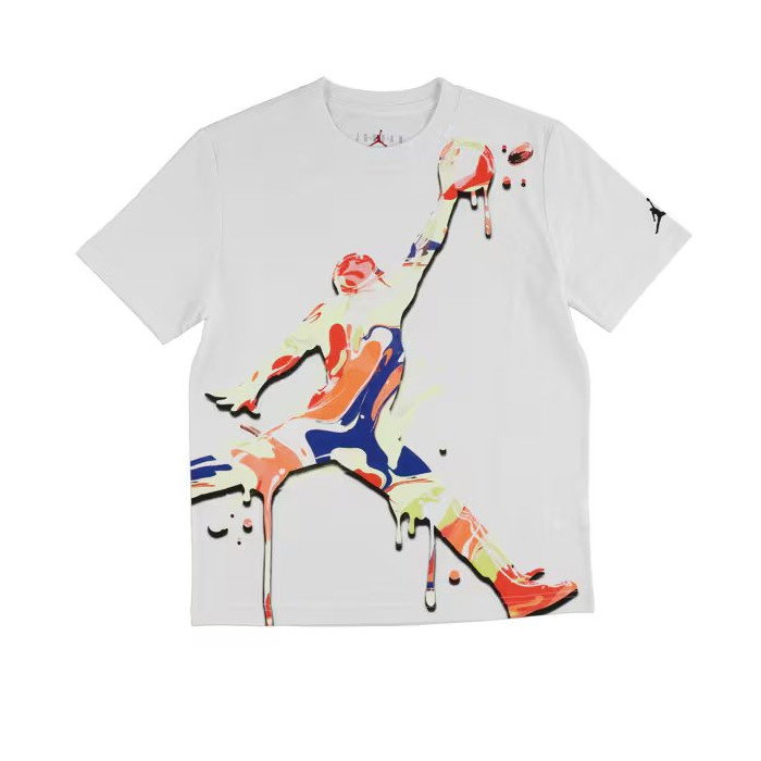 T-shirt Jordan JDB SPR Splash Paint Spill Enfant white