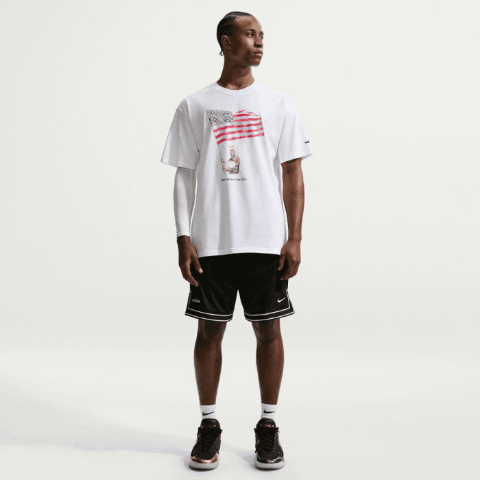 T-shirt Nike LeBron Old Glory Paris Olympics Banner white