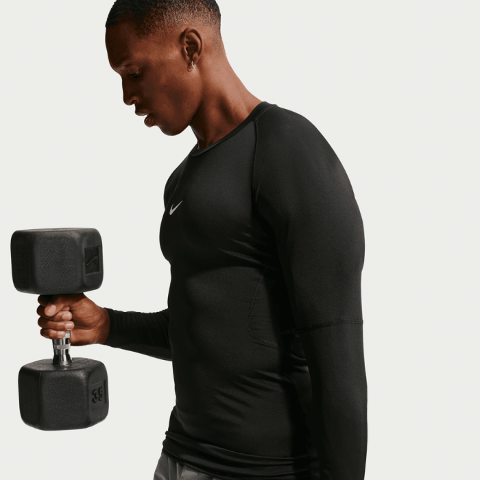 T-Shirt manches longues Nike Pro black/white