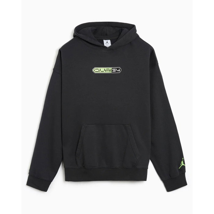 Sweat à capuche oversize Jordan Quai 54 2026 off noir-key lime