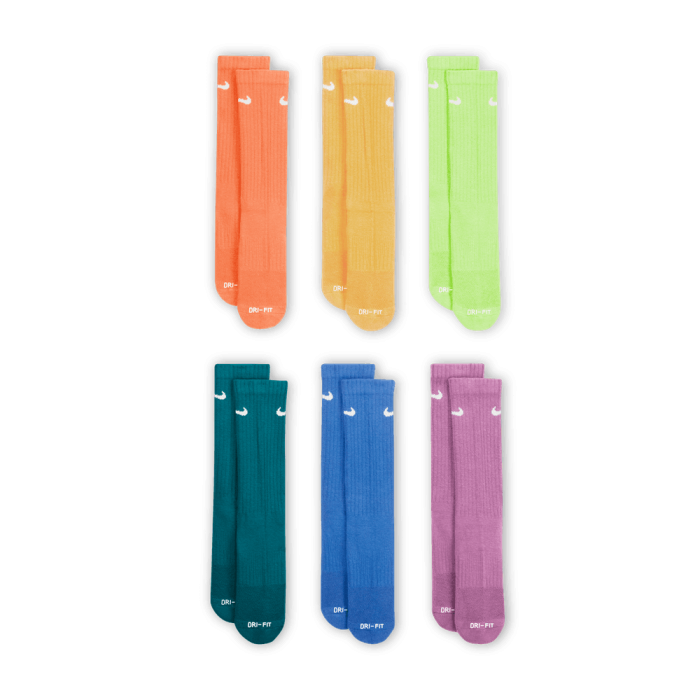 Pack de 6 paires de chaussettes Nike Everyday multi-color