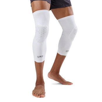 Genouillères McDavid x Kyrie Irving Hex Viz Knee Sleeve Pair White/grey