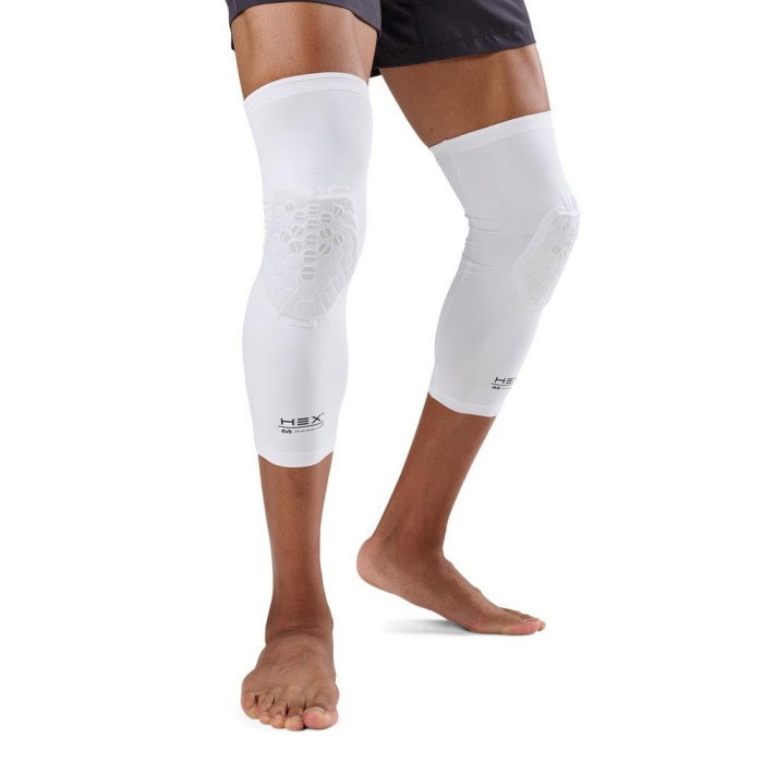 Genouillères McDavid X Kyrie Irving Enfant Hex Viz Knee Sleeve Pair White/grey