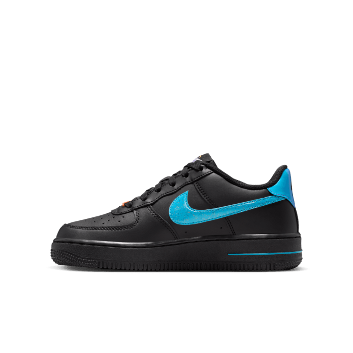 Nike Air Force 1 LV8 Black-Action Grape-Laser Orange Enfants GS