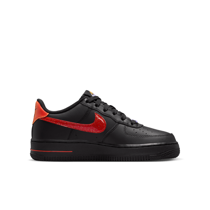 Nike Air Force 1 LV8 Black-Action Grape-Laser Orange Enfants GS