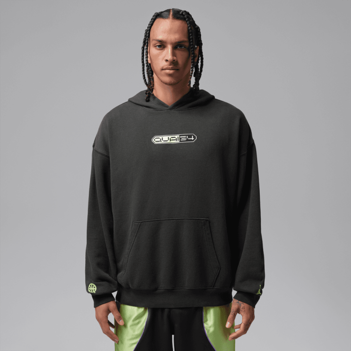 Sweat à capuche oversize Jordan Quai 54 2026 off noir-key lime