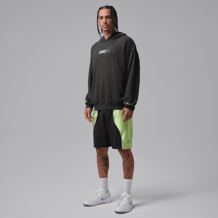 Sweat à capuche oversize Jordan Quai 54 2026 off noir-key lime